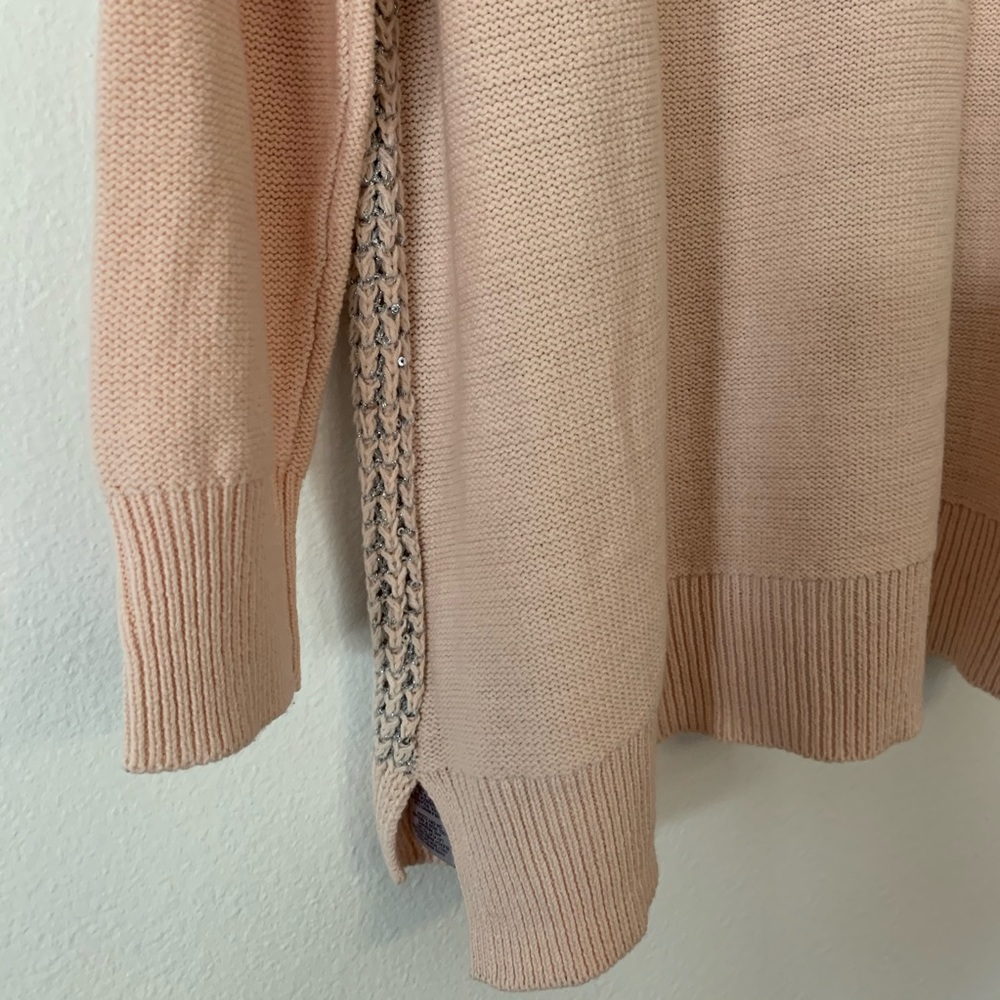 NYDJ Pixie Pink & Silver Shimmer Sweater-Plus Size - Picture 6 of 9